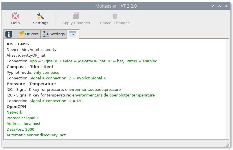 Configuration — OpenPlotter 2 documentation